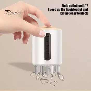 Электрический аппликатор для нанесения масла на волосы объемом 15 мл с точными весами, аппликатор для массажа кожи головы, портативный дозатор для нанесения масла на корни волос с сывороткой объемом 1 мл белый