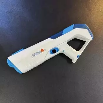 Электрический автоматический водяной пистолет с эффектами пламени, перезаряжаемый через USB, с высокой абсорбцией, летняя игрушка для пляжа и вечеринки у бассейна, различные цвета синий