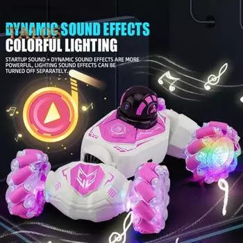 Электрический автомобиль с дистанционным управлением с камерой WiFi, детский игрушечный автомобиль для трюков с музыкальным светом, 4 колеса, водитель 2,4 ГГц, радиоуправляемый грузовик для детей и подростков, подарок для взрослых циан