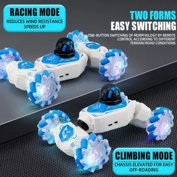 Электрический автомобиль с дистанционным управлением с камерой WiFi, детский игрушечный автомобиль для трюков с музыкальным светом, 4 колеса, водитель 2,4 ГГц, радиоуправляемый грузовик для детей и подростков, подарок для взрослых циан