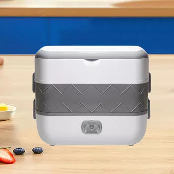 Электрический Bento Box Подогрев Обеда Американская Вилка Персональный 2 Слоя