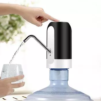 Электрический беспроводной насос для воды в бутылках, автоматический диспенсер для бутылок с USB аккумулятором белый