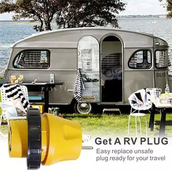 Электрический блокирующий адаптер для автофургона 15 А, штекер на 30 А, блокирующий штекерный разъем, адаптер питания генератора, устойчивый к коррозии жёлтый