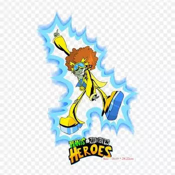 Электрический Boogaloo Pvz Растения против Зомби Герои Растения Утюг на теплопередаче Печать Виниловые нашивки Наклейка для одежды DIY Аппликации Моющиеся нашивки