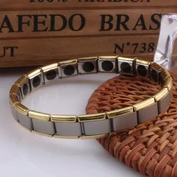 Электрический браслет из нержавеющей стали, ювелирные изделия из титановой стали, энергетический германиевый браслет, ювелирные изделия серебряный