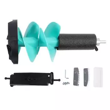 Электрический бур для подледной рыбалки с нейлоновой структурой, режущими лезвиями, сверлом с позиционером для тонких