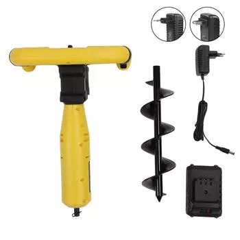 Электрический бур для земляных работ, перезаряжаемый, 320 об/мин, высокоэффективный, сверхмощный, беспроводной, электрический EU Plug 100240V