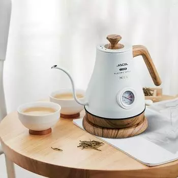 Электрический чайник 110 В/220 В, 1,0 л, с узким горлом и гибкой шеей, для ручного заваривания кофе из нержавеющей стали 304 с термометром