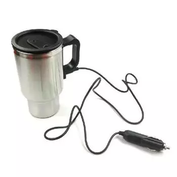 Электрический чайник 12 В, двухслойная автомобильная кружка из нержавеющей стали, автомобильный термос, чашка
