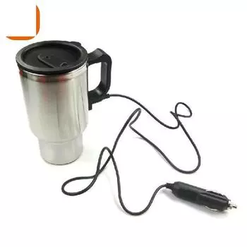 Электрический чайник 12 В, двухслойная автомобильная кружка из нержавеющей стали, автомобильный термос, чашка
