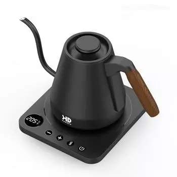 Электрический чайник 1500 Вт с изогнутой шеей, кувшин для ручного заваривания кофе, термопот, чайник с контролем температуры, умный чайник 800 мл UK белый