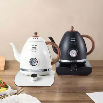 Электрический чайник 1,5 л, умный терморегулятор температуры, чайник, чайник, 1355 Вт, быстроразогревающийся чайник из нержавеющей стали 304 EU белый