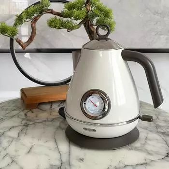 Электрический чайник 220 В объемом 1,7 л с дисплеем температуры и функцией автоматического отключения. 220V зелёный