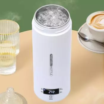 Электрический чайник 500 мл с 4 предустановленными температурами 110 В 300 Вт, быстроразогревающийся кофейник с герметичной вилкой США для деловых поездок и отелей белый