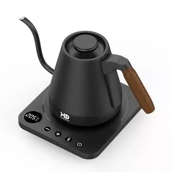 Электрический чайник 800 мл с гибкой шеей, ручной заварной кофейник, домашний термос с контролем температуры, подогреваемая бутылка для воды, умный чайник 220 В EU белый