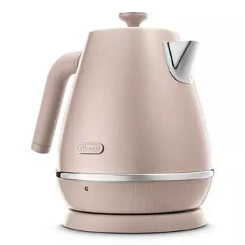 Электрический чайник De Longhi Distinta Perla KBIN1200J-PK из нержавеющей стали, 1,0 л. Удобный счетчик воды. Фильтр для предотвращения попадания посторонних предметов. Пустой резервуар для кипячения.