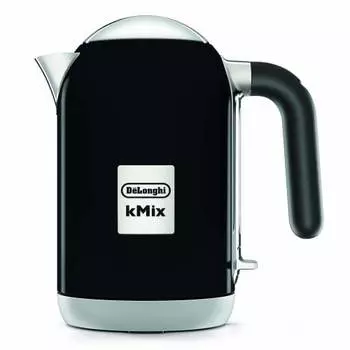 Электрический чайник DeLonghi De Longhi KMix KMix ZJX650J-BK из нержавеющей стали объемом 1,0 л с одним нажатием, фильтр для предотвращения посторонних включений, легко читаемый счетчик воды Ea