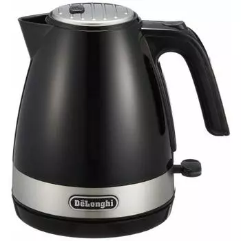 Электрический чайник DeLonghi De Longhi серии Active KBLA1200J-BK Итальянский дизайн 1,0 л, открывается одним нажатием, фильтр для предотвращения посторонних включений, легко увидеть, водомер