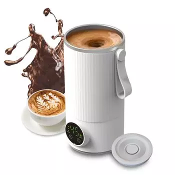 Электрический чайник для помешивания с зарядкой через USB 300 мл Для сохранения тепла в течение 3000 мАч часов Электрическая кружка для смешивания Электрическая кастрюля ЖК-дисплей Нержавеющая сталь 304