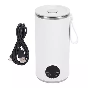 Электрический чайник для путешествий, беспроводной, перезаряжаемый, 400 мл, 55 ° C, из нержавеющей стали, для путешествий, водонагреватель для
