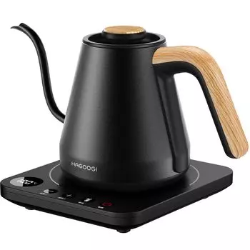 Электрический чайник HAGOOGI 1200 Вт, кофеварка, регулировка температуры, функция сохранения тепла, предотвращение сухой готовки, автоматическое отключение питания, узкое горлышко, капельница