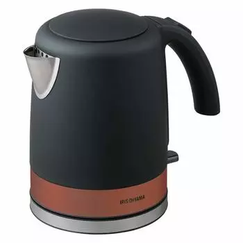Электрический чайник Iris Ohyama, большой, легко моющийся, без запаха, с функцией предотвращения сухой готовки, BLACKLABEL, емкостью 1000 мл, чистый, фильтр,