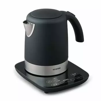 Электрический чайник Iris Ohyama из нержавеющей стали с функцией сохранения тепла после фильтрации черного цвета, тип, 1000 мл, 9-уровневая регулировка, настройка, автоматическое выключение