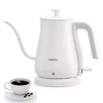 Электрический чайник, кофейник, электрочайник, 800 мл, чайник для кипячения воды, чайник с узким горлом, 1000 Вт, нержавеющая сталь, 0,8 л, пустой, предотвращение закипания, легко