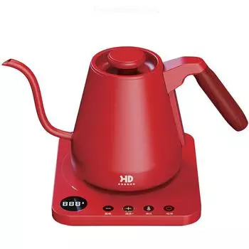 Электрический чайник на гибкой шее, 1500 Вт, кофейник для ручного заваривания, термочайник, кувшин для кофе, чайники с контролем температуры, умный чайник 800 мл EU красный