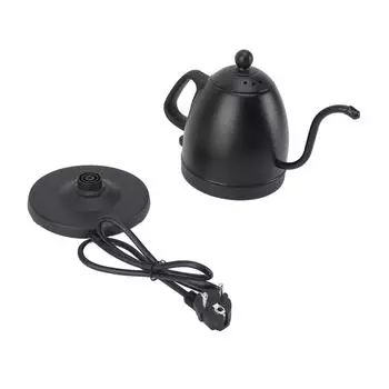 Электрический чайник на гибкой стойке, 800 мл, 1000 Вт, быстрый нагрев, нержавеющая сталь 304 для домашнего чая, кофе, вилка европейского стандарта 2