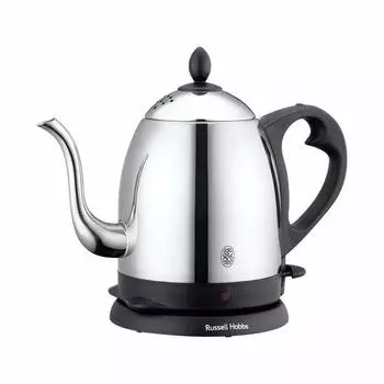 Электрический чайник Oishi Associates Russell Hobbs с узким горлышком из нержавеющей стали, легко моется, 1250 Вт, 7408JP и 0,8 л