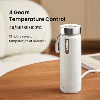 Электрический чайник Philips AWP2799 Чашка для электрического чайника Дизайн 2-в-1 Бутылка для кипячения и вакуумной изоляции белый