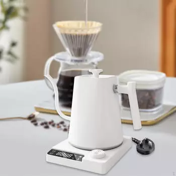 Электрический чайник с гусиным носом, Быстрый нагрев для пуровера 0,9 л Чайник из нержавеющей стали