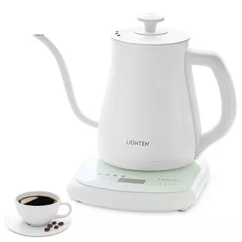 Электрический чайник с регулировкой температуры кофе, чайник с функцией сохранения тепла, кофейник с изогнутой шеей, электрический чайник объемом 800 мл, чайник для заваривания воды мощностью 1000 Вт, нержавеющая сталь