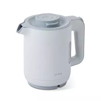 Электрический чайник Shiroka Saving Gray [Мини-кастрюля/Электрическая кастрюля/0,8 л/1300 Вт/Высокая мощность/Функция пара/Безопасная конструкция/Съемная крышка/Стильный/Подарок/Подарок]