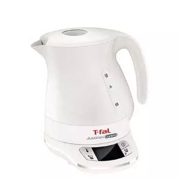 Электрический чайник Tefal 1,2 л Регулировка температуры 7 уровней Justin Control White Сохранение тепла Автоматическое отключение питания Предотвращение сухой готовки KO7551J