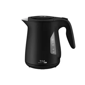 Электрический чайник Tefal большой емкости с функцией опрокидывания, блокировкой утечки горячей воды, функцией экономии пара, дизайном KO5908JP 1,2 л Justin Black