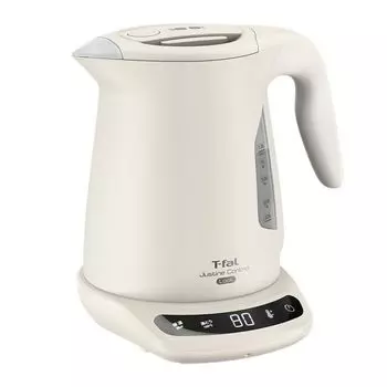 Электрический чайник Tefal Регулировка температуры 8 уровней Опрокидывание Блокировка утечки горячей воды Блокировка Экономия пара Дизайн Сохранение тепла Слоновая кость KO823AJP 1.2L Justin