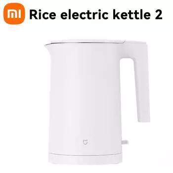 Электрический чайник Xiaomi Mi Household Electric Kettle 2, емкость 1,7 л, бытовой чайник из нержавеющей стали большой емкости, интегрированный чайник Mijia 1.7L белый
