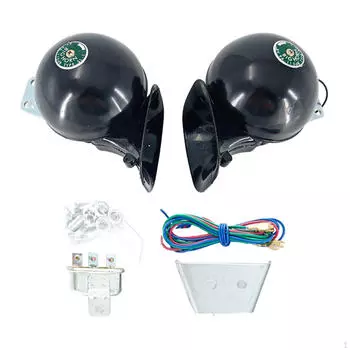 Электрический черный гудок автомобильный водонепроницаемый автомобильные аксессуары, компактный, супер громкий 12 В