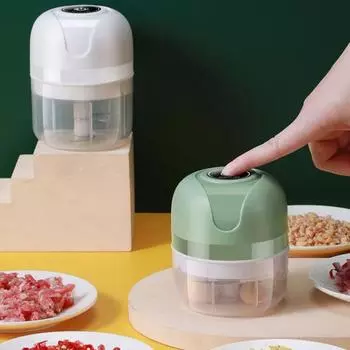Электрический чеснокодавилка 100/250 мл USB зарядка кухонный комбайн для овощей лук мощный мотор чеснокодилка для быстрого измельчения профессиональный 100ML розовый