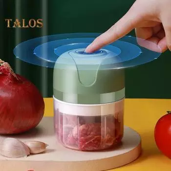 Электрический чеснокодавилка 100/250 мл USB зарядка кухонный комбайн для овощей лук мощный мотор чеснокодавилка для быстрого измельчения профессиональная кухня 100ML зелёный