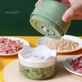 Электрический чеснокодавилка 100/250 мл USB зарядка кухонный комбайн для овощей лук мощный мотор чеснокодавилка для быстрого измельчения профессиональная кухня 100ML белый