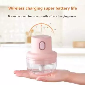 Электрический чеснокодавилка Мини беспроводной измельчитель пищи USB аккумуляторная овощерезка портативная S