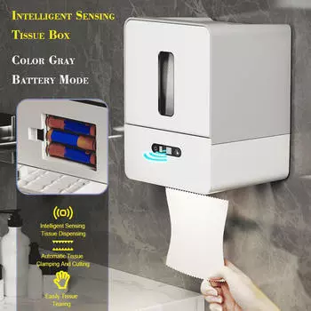 Электрический держатель для туалетной бумаги Аксессуары для ванной комнаты Полотенце для туалета серый