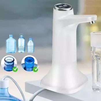 Электрический диспенсер для воды в бутылке на 5 галлонов, более быстрая откачка, водяной насос, зарядка через USB, портативный диспенсер для кувшина для воды чёрный