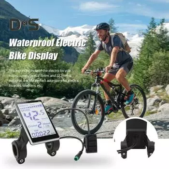 Электрический дисплей для электронного велосипеда, 5-контактный, 24 В, 36 В, 48 В, 60 В, одометр для велосипеда, универсальный ЖК-экран для скутера, 31,8 22,2 мм, измеритель мощности электрического велосипеда Sets