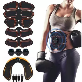 Электрический EMS ABS тонер для мышц живота, тренажер для бедер, стимулятор мышц, домашний тренажерный зал, потеря веса, вибрирующий корпус для похудения для мужчин и женщин