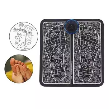 Электрический EMS массажер для ног, электрический массажер для стимуляции мышц, USB зарядка, портативный складной массажный коврик