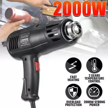 Электрический фен 2000 Вт с ЖК-экраном для пайки